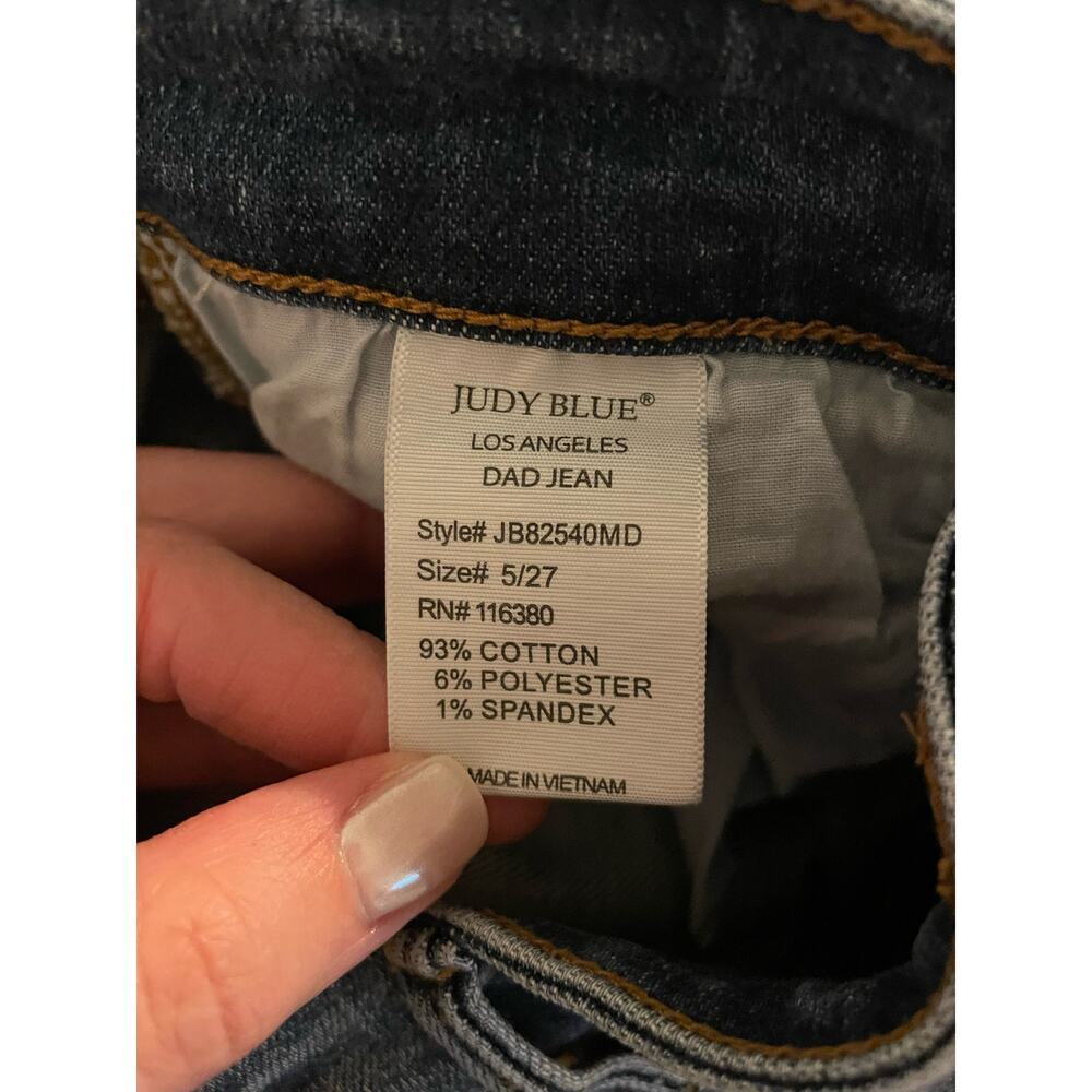 Judy Blue Highrise Dad Jean Distressed 5/27 - Picture 10 of 10